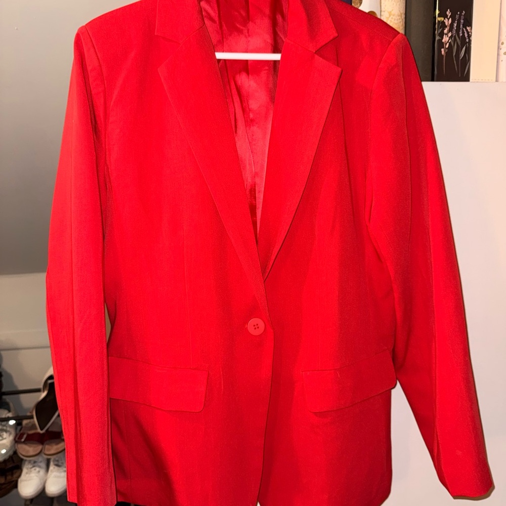 Red Women's Blazer